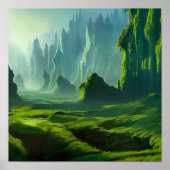 De Emerald Valley Fantasy Art Poster (Voorkant)