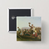 De emigranten vierkante button 5,1 cm (Voorkant /achterkant)