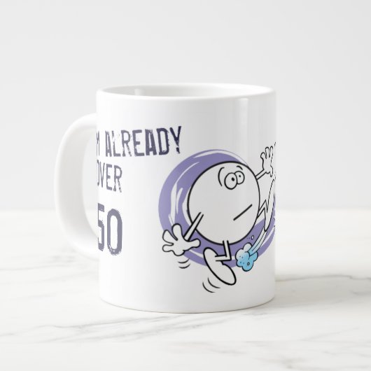 De emmer intrappen grote koffiekop (Links)