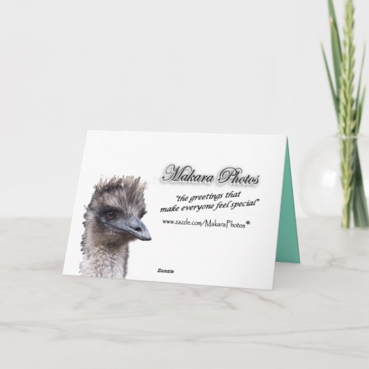 De emoe & ei-past om het even welke gelegenheid kaart (Achterkant)