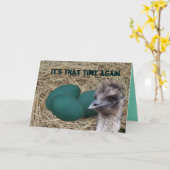 De emoe & ei-past om het even welke gelegenheid kaart (Gele Bloem)