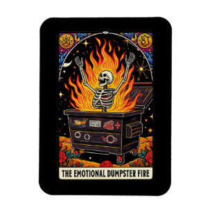 De Emotional Dumpster Fire Tarot Kaart Magnet Magneet