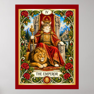De Emperor Cat Tarot - Autoriteit en Orde Poster
