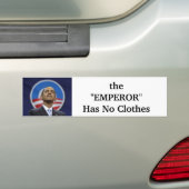 de "EMPEROR" heeft geen kleren Bumpersticker (Op auto)