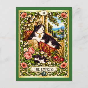 De Empress Cat Tarot - Overvloed en Gratie Briefkaart