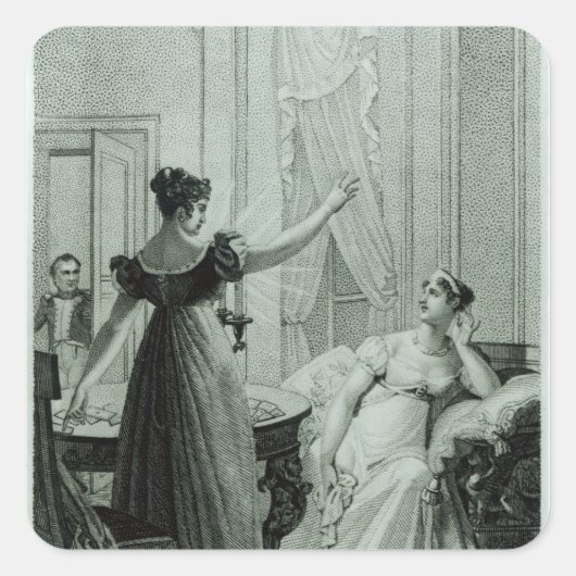 De Empress Josephine onthult de profetie Vierkante Sticker (Voorkant)