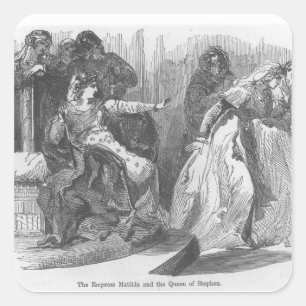 De Empress Matilda en de koningin van Stephen Vierkante Sticker