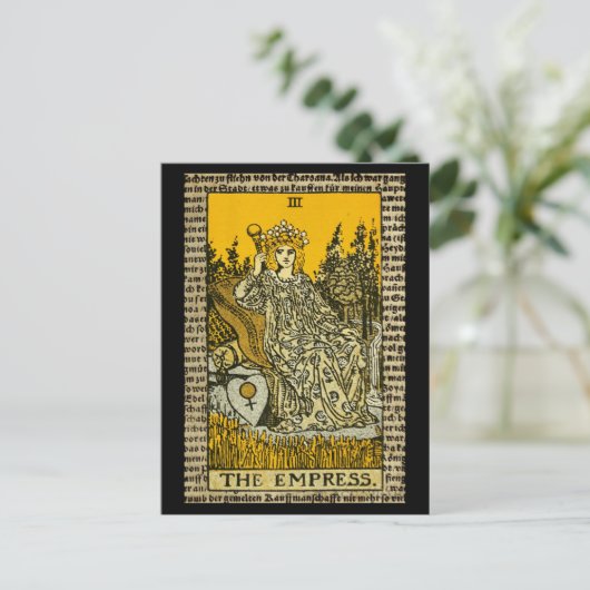 De Empress Tarot Briefkaart (Staand voorkant)