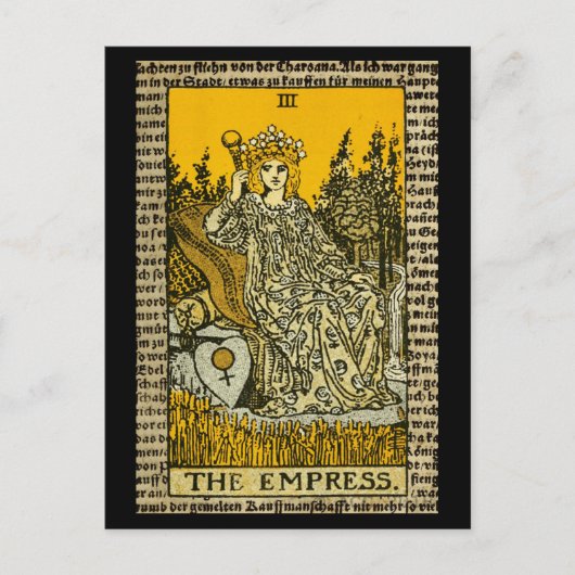De Empress Tarot Briefkaart (Voorkant)