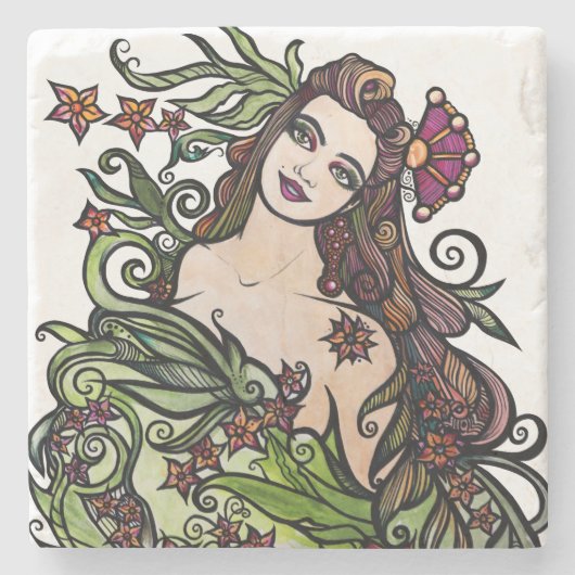 De Empress Tarot Goddess Stenen Onderzetter (Voorkant)