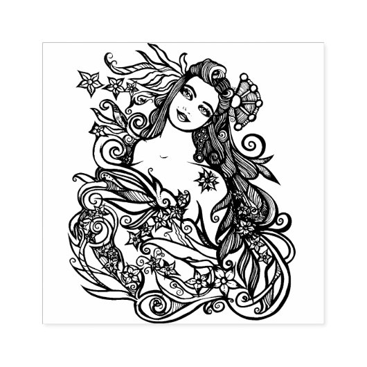 De empress tarot godin art rubberstempel (Afrduk)