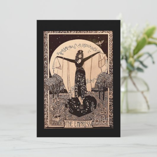 De Empress Tarot-kaart Feestdagenkaart (Staand voorkant)