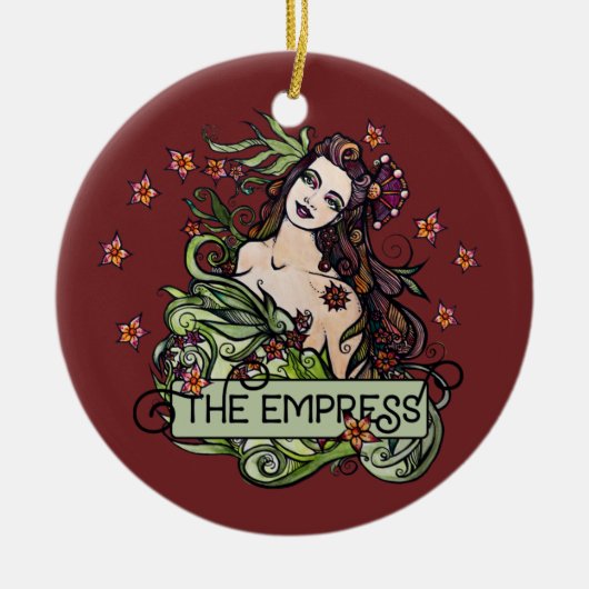 De Empress Tarot-kaart Keramisch Ornament (Voorkant)