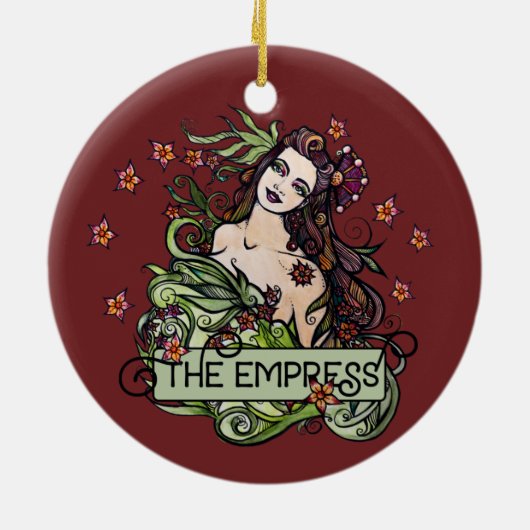 De Empress Tarot-kaart Keramisch Ornament (Achterkant)