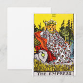 De Empress Tarot-kaart Save The Date (Voorkant / Achterkant)