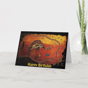 De emu Dreaming Birthday Card Kaart