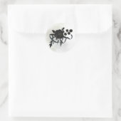 DE | EN | FR | Trauersiegel - Schwarze Rose Ronde Sticker (Tas)