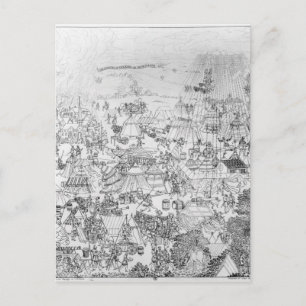 De encampagne van koning Henry VIII bij Marquison Briefkaart