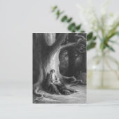 De Enchanter Merlin en de Fairy Vivien Briefkaart (Staand voorkant)