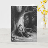 De Enchanter Merlin en de Fairy Vivien Kaart (Gele Bloem)