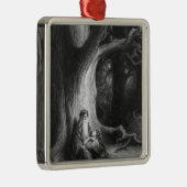 De Enchanter Merlin en de Fairy Vivien Metalen Ornament (Rechts)