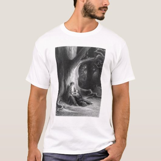 De Enchanter Merlin en de Fairy Vivien T-shirt (Voorkant)