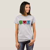 De Endocrinologie van de Liefde van de vrede T-shirt (Voorkant volledig)