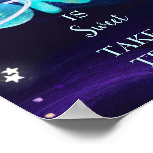 De ene is snoep nemen een 'Treat Space Galaxy Birt Poster (Hoek)