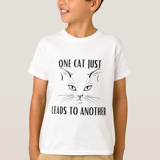 De ene kat leidt gewoon naar het Basic T-Shirt van (Voorkant)