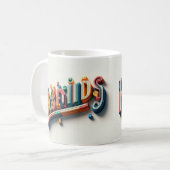 De ene met de koffie / vrienden / Mok / liefde (Voorkant links)