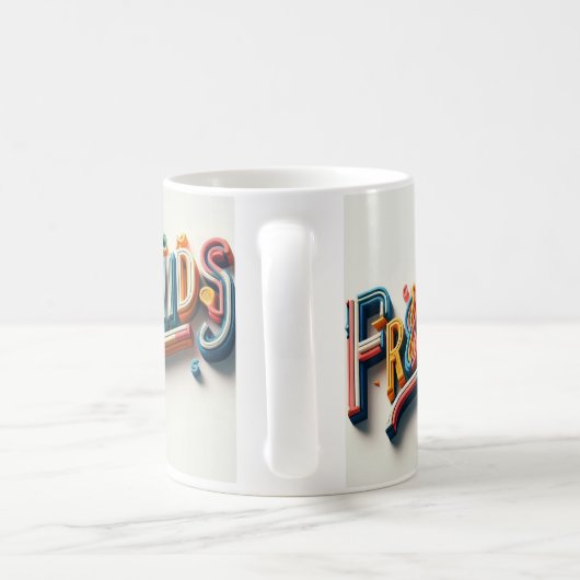 De ene met de koffie / vrienden / Mok / liefde (Handvat)