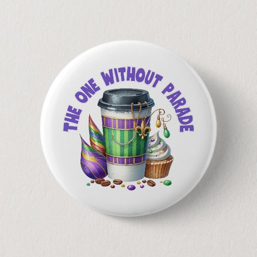 De ene zonder parade ronde button 5,7 cm (Voorkant)