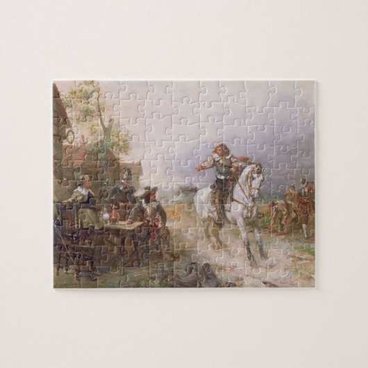 De Enemy Approaches (olie op canvas) Legpuzzel (Horizontaal)