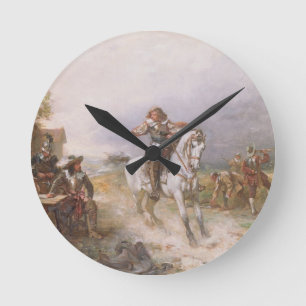 De Enemy Approaches (olie op canvas) Ronde Klok