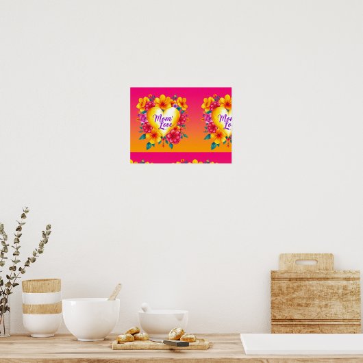 De energetische liefdesgolf van mama poster (Keuken)