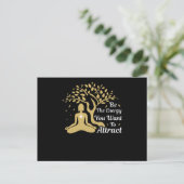 De energie die u wilt aantrekken briefkaart (Staand voorkant)