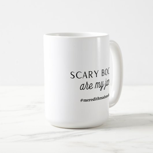 De enge boeken zijn mijn jam mok. koffiemok (Voorkant rechts)