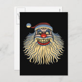 De enge Clown van de Kerstman Feestdagenkaart (Voorkant / Achterkant)