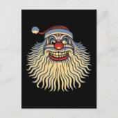 De enge Clown van de Kerstman Feestdagenkaart (Voorkant)