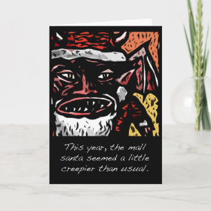 De enge Kerstkaart van de Kerstman van de Feestdagen Kaart