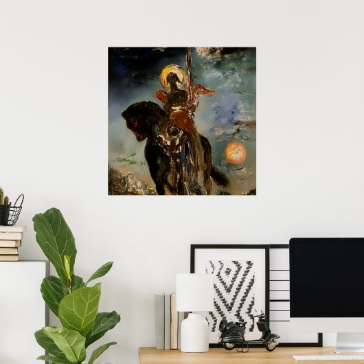 “De Engel des Doods” door Gustave Moreau Poster (Thuiskantoor)