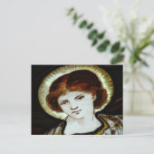 De engel die de pool troebelt briefkaart (Staand voorkant)