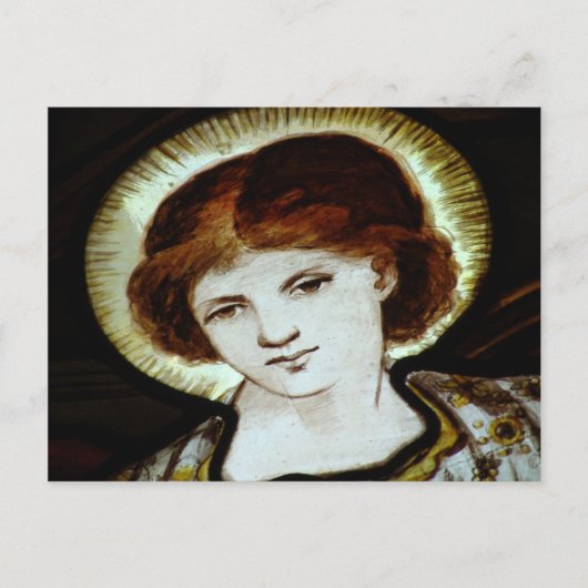 De engel die de pool troebelt briefkaart (Voorkant)