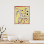 De engel die de trumpet blaast poster (Keuken)