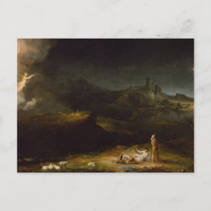 De engel die naar de herders kijkt, Thomas Cole Briefkaart
