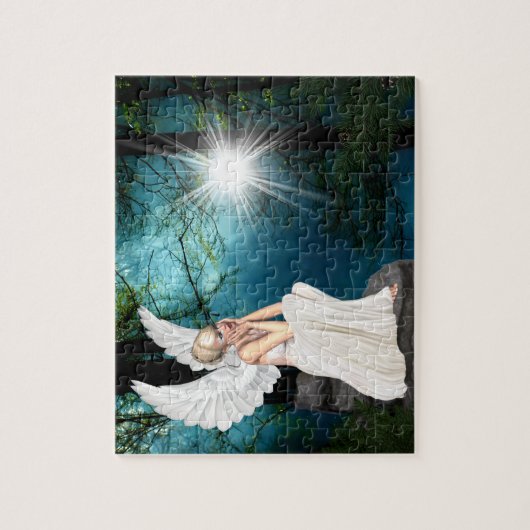 De engel-discussie-puzzel legpuzzel (Verticaal)