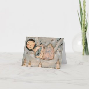 De engel en de blauwe hond - Notecards Kaart