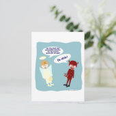 De engel en duivel op mijn schouder briefkaart (Staand voorkant)