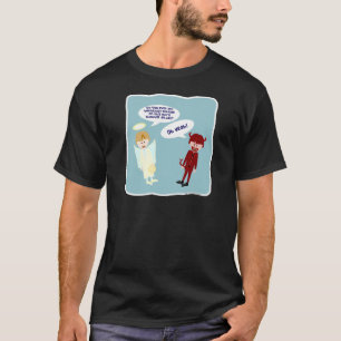 De engel en duivel op mijn schouder t-shirt