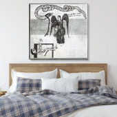 De engel houdt de sleutels van de hel vast canvas afdruk (Insitu (Slaapkamer))